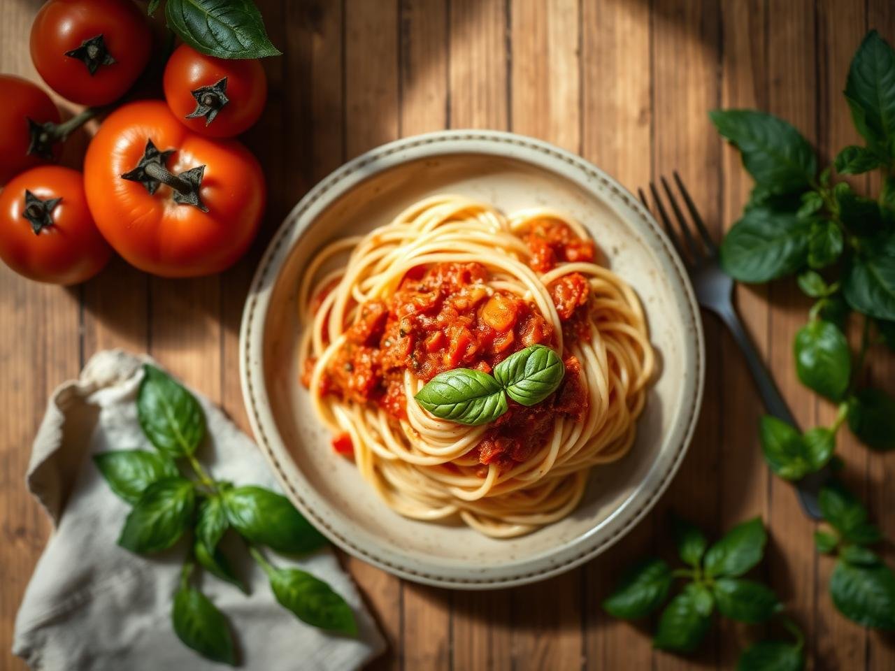 Spaghetti al Pomodoro — paprasčiau nebūna